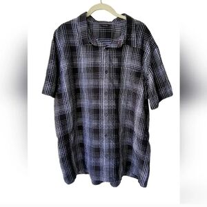 Oakley Big Men's Plaid Grunge Button Up Shirt, Size XXL